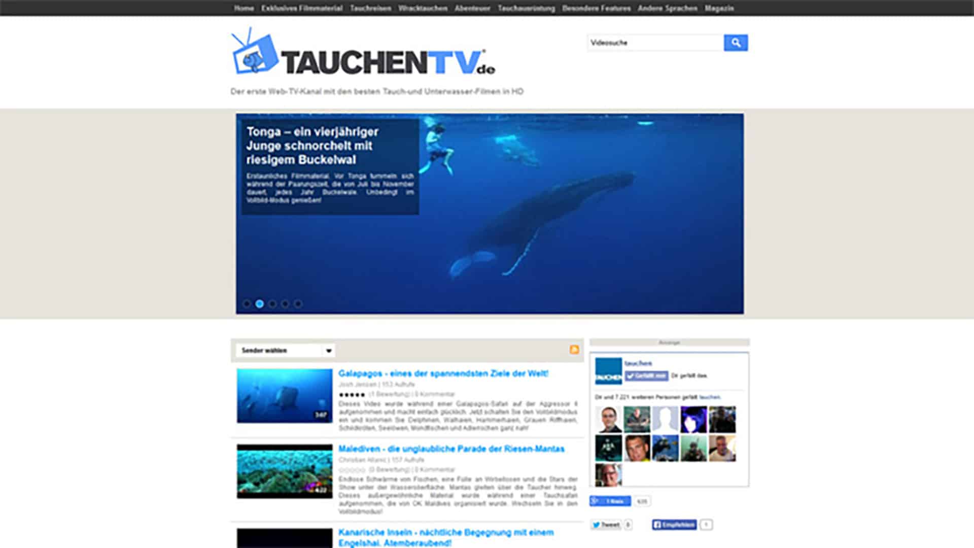 Screenshot: TauchenTV.de